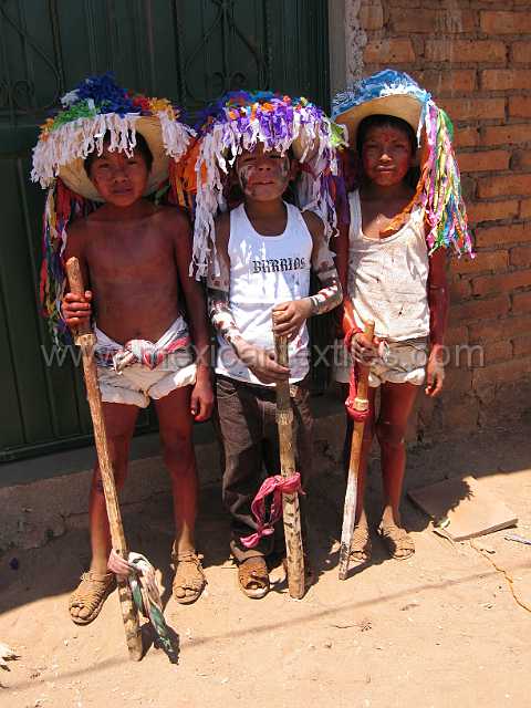 cora_kids_09.JPG - Three young "devils" with thier "sables" or fighting sticks.